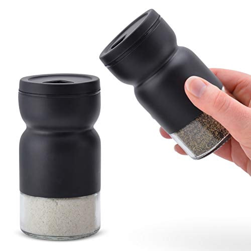 HOME EC Premium Salt and Pepper Shakers with Adjustable Pour Holes Elegant Stainless Steel Salt and Pepper Dispenser Kosher and Sea Salts Spices W/Collapsible Funnel/Ebook Perfect for Himalayan HOME EC Premium Salt and Pepper Shakers with Adjustable Pour Holes Elegant Stainless Steel Salt and Pepper Dispenser Kosher and Sea Salts Spices W/Collapsible Funnel/Ebook Perfect for Himalayan